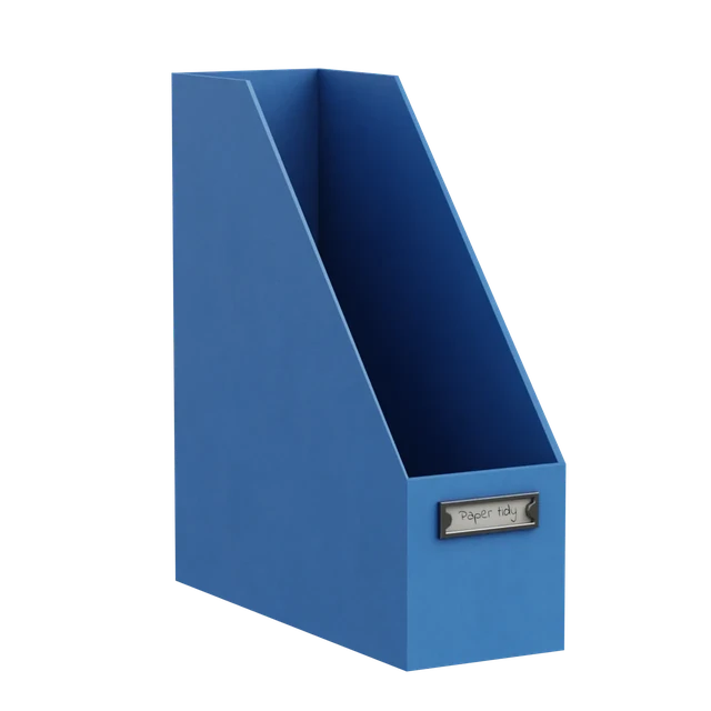 Modern Blue Magazine File Holder 3d model