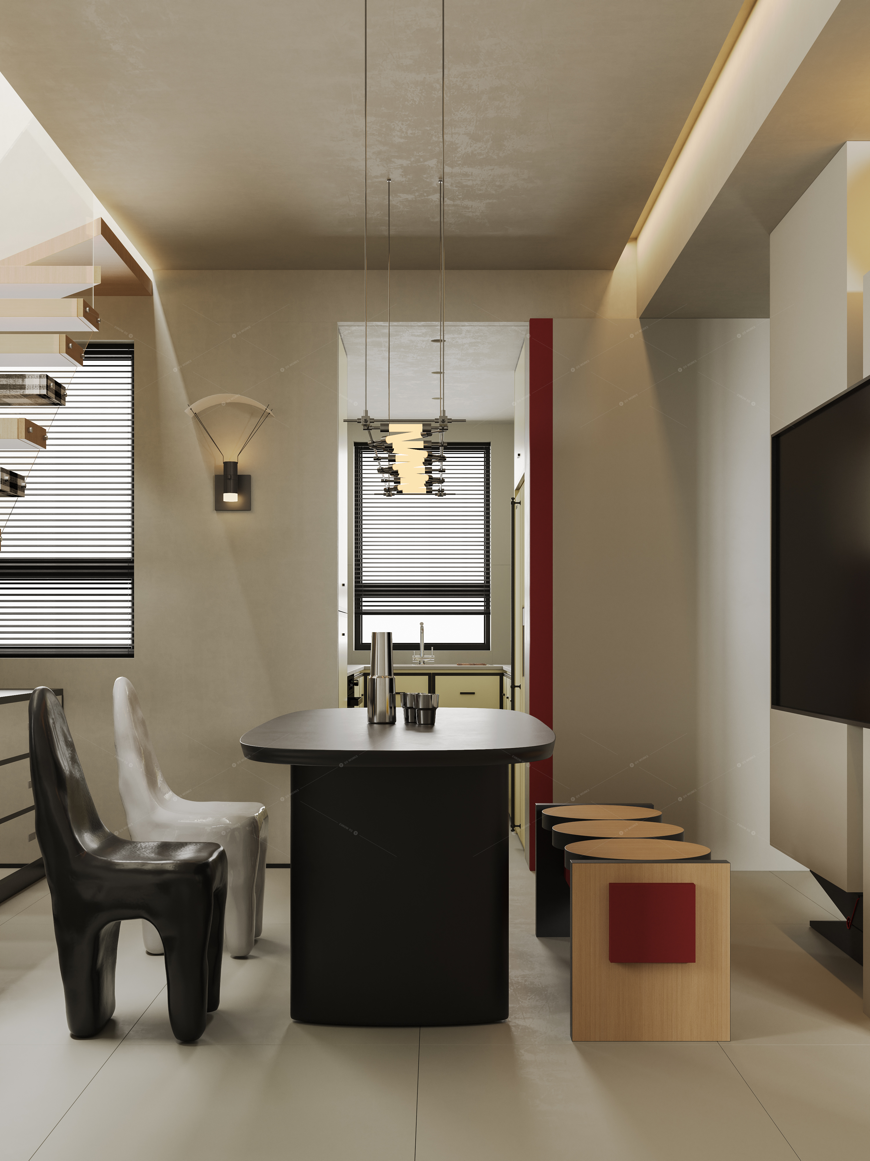 Living & Dining Rooms 3D Models 8