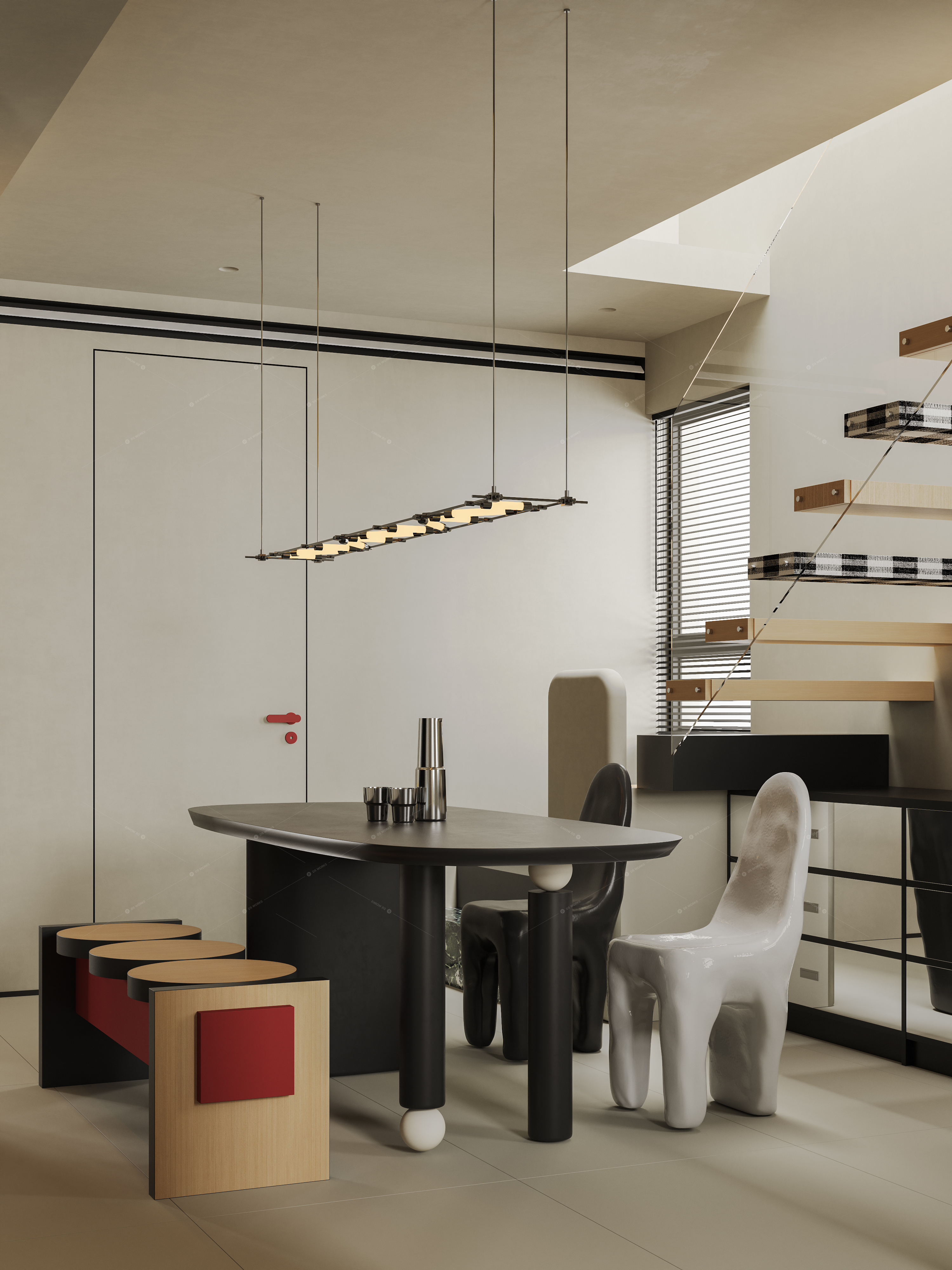 Living & Dining Rooms 3D Models 7