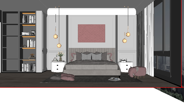Transitional Home Bedroom