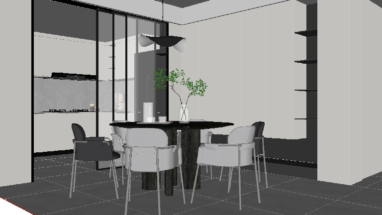 Modern Dining Table & Chairs Set