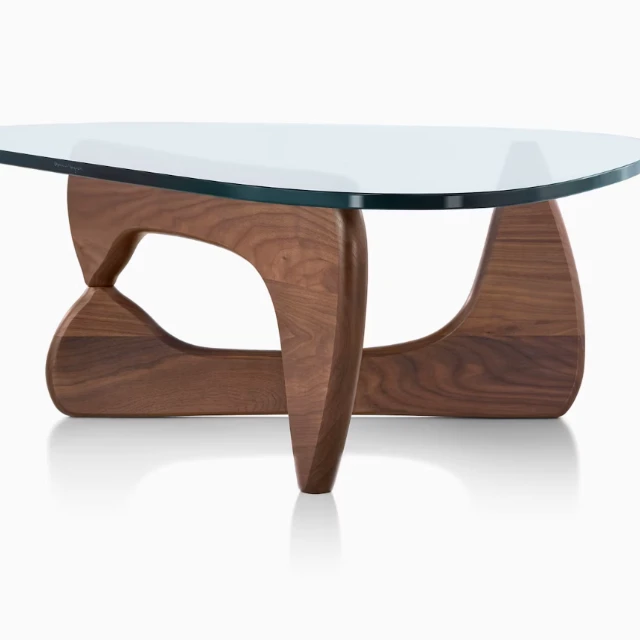 Mid-Century Modern Noguchi Style Glass Coffee Table 3d model