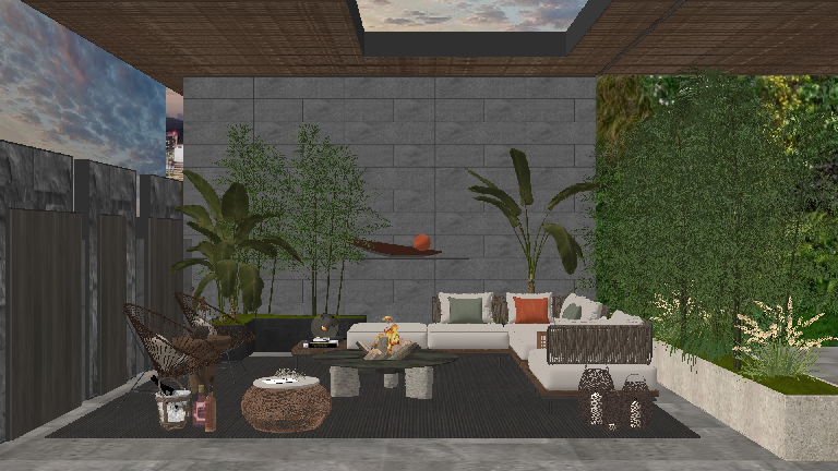 Modern Sofa & Side Table Set