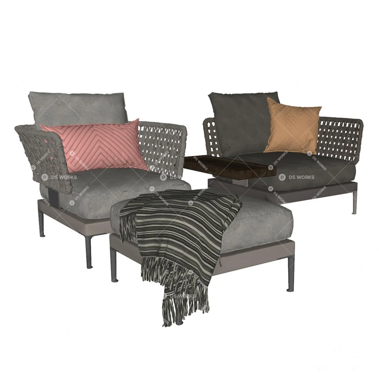 Outdoor Chair 3d model thumbnail 2