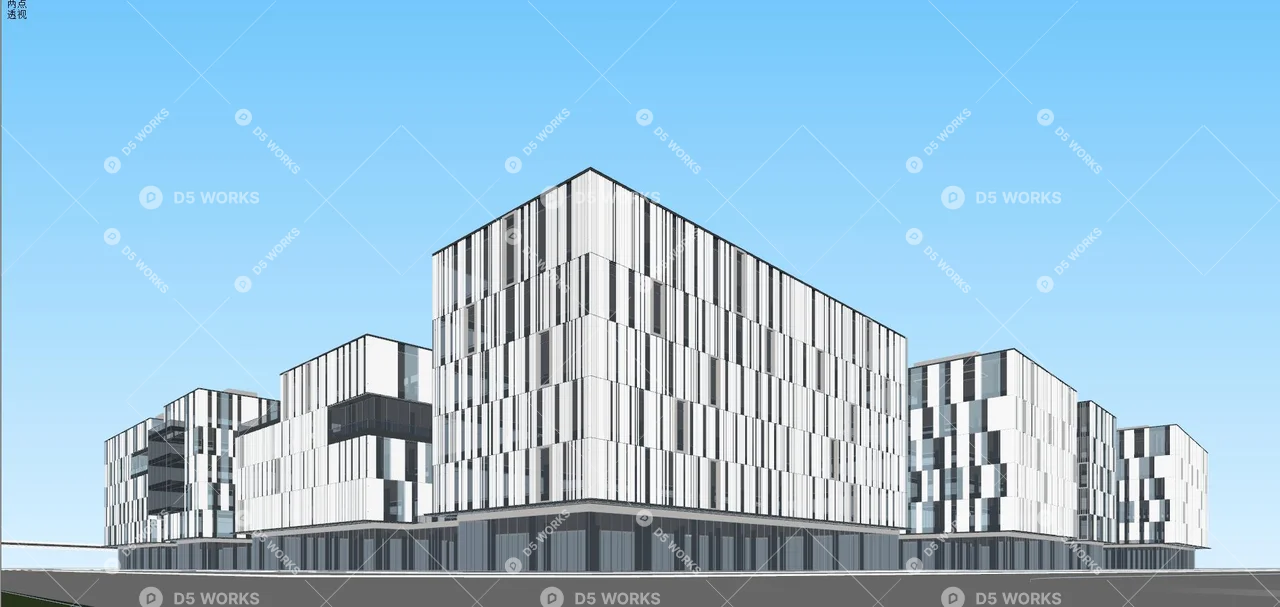 Modern Office Buildings 3d model thumbnail 5