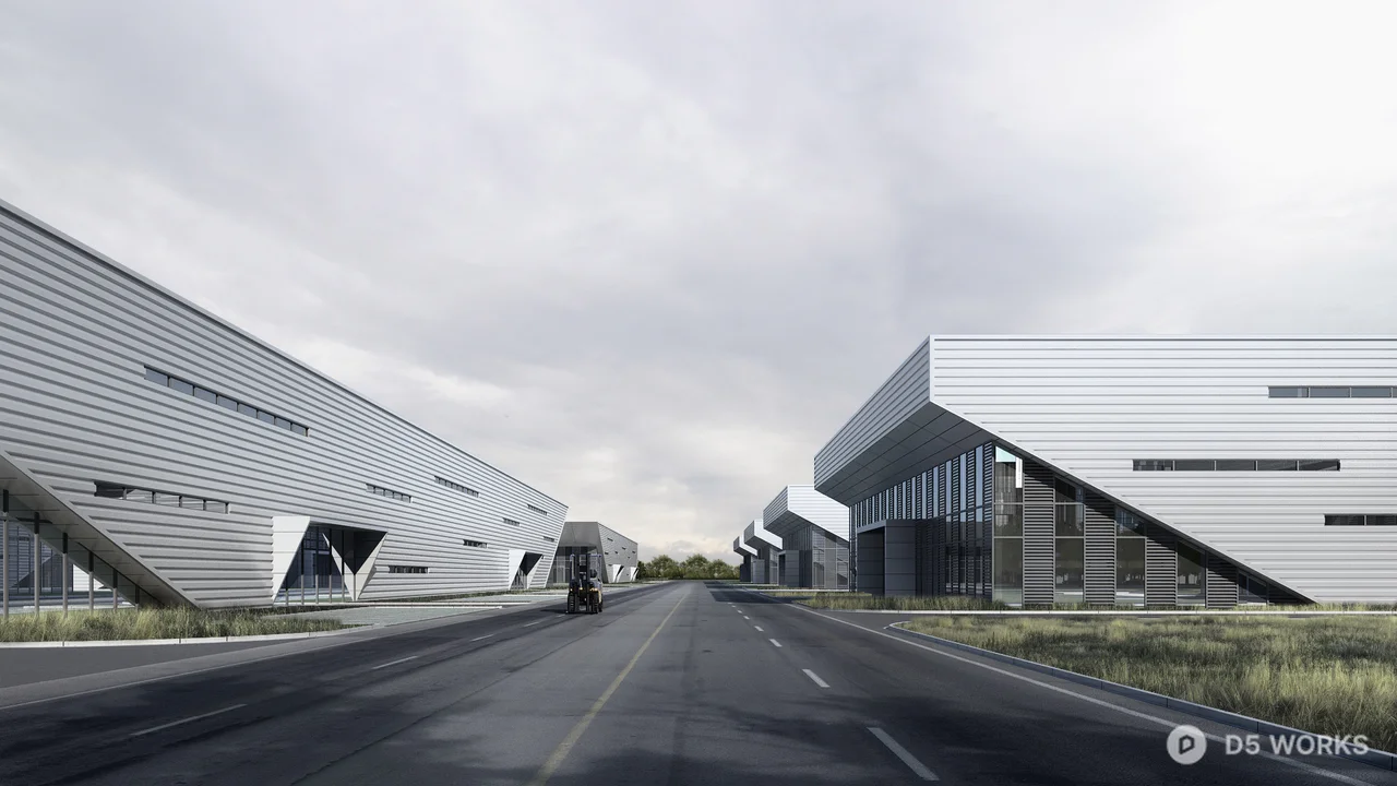 Modern Office Building Exterior 3d model - Image 1
