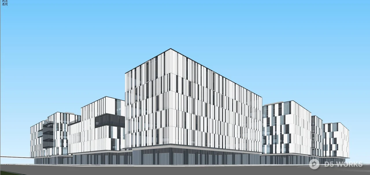 Modern Office Building Exterior 3d model thumbnail 5