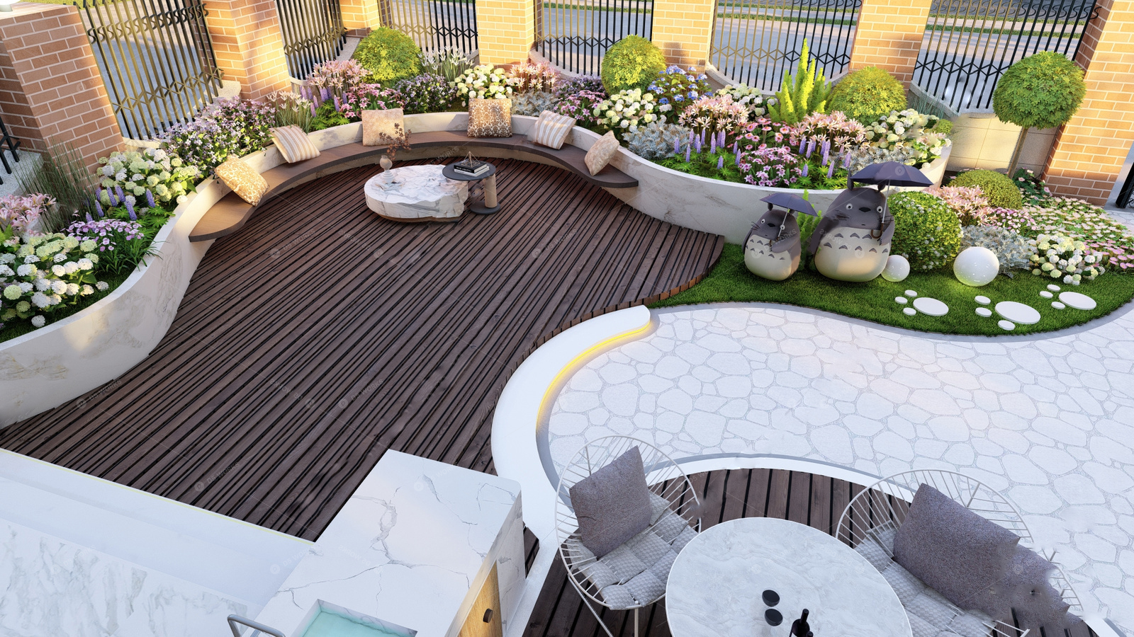 Courtyard Landscape 3D Models