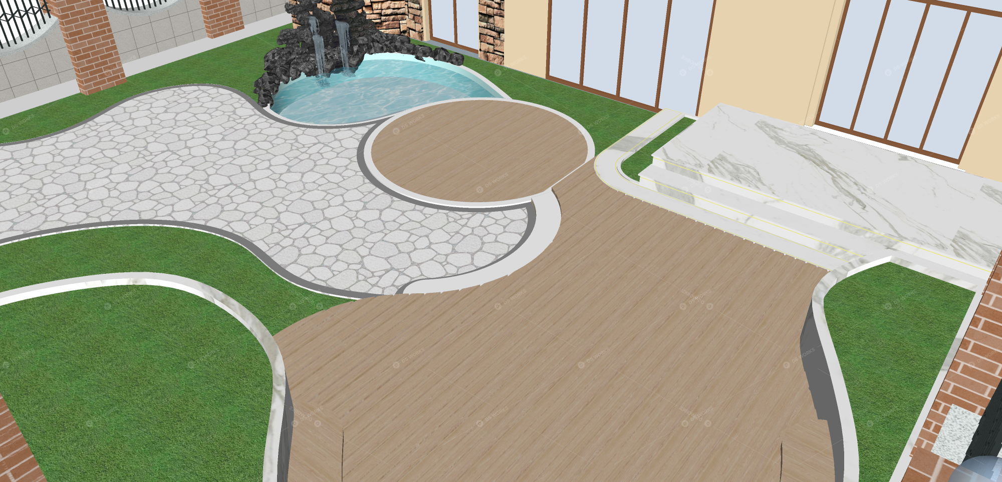Courtyard Landscape 3D Models 2