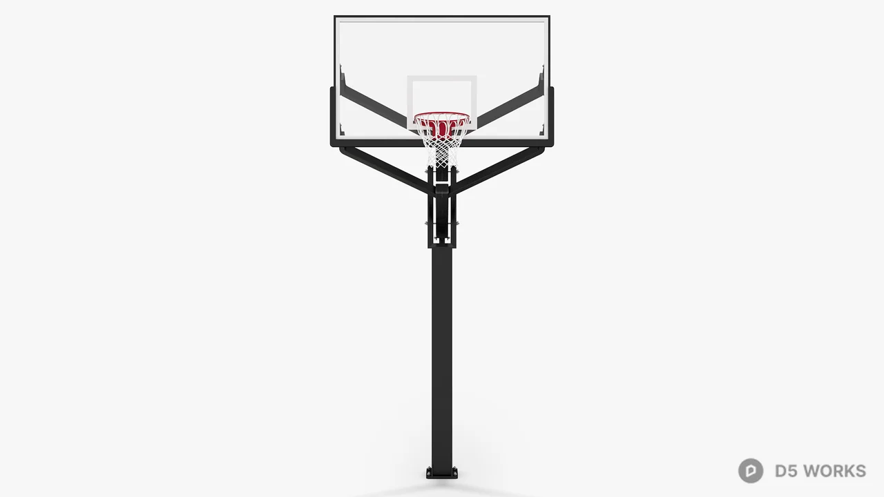Adjustable Basketball Hoop 3d model thumbnail 2