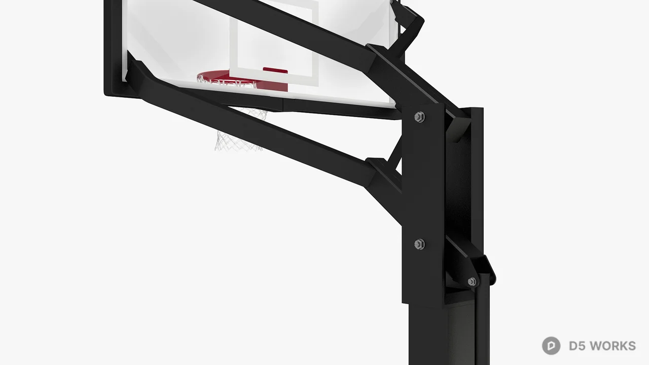 Adjustable Basketball Hoop 3d model thumbnail 10