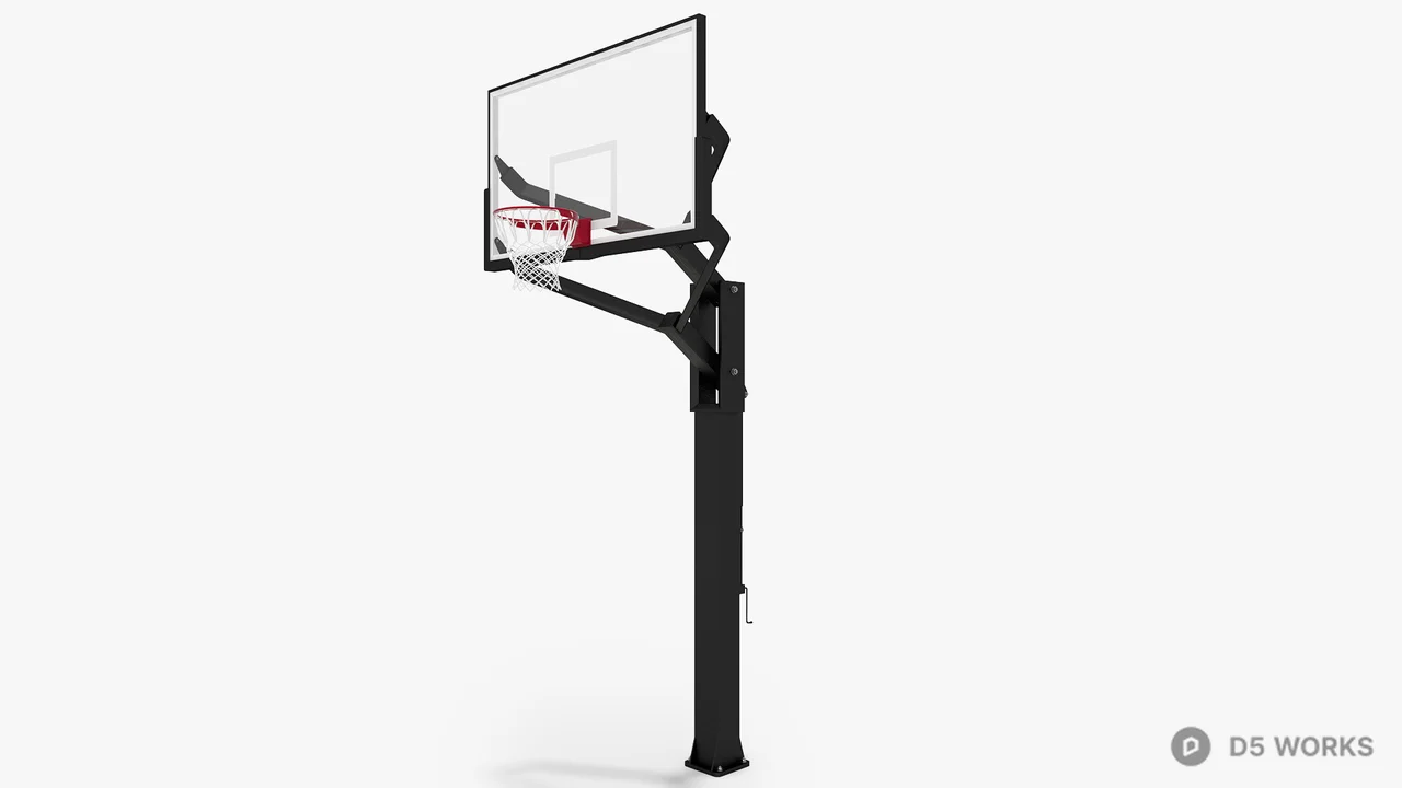 Adjustable Basketball Hoop 3d model thumbnail 3