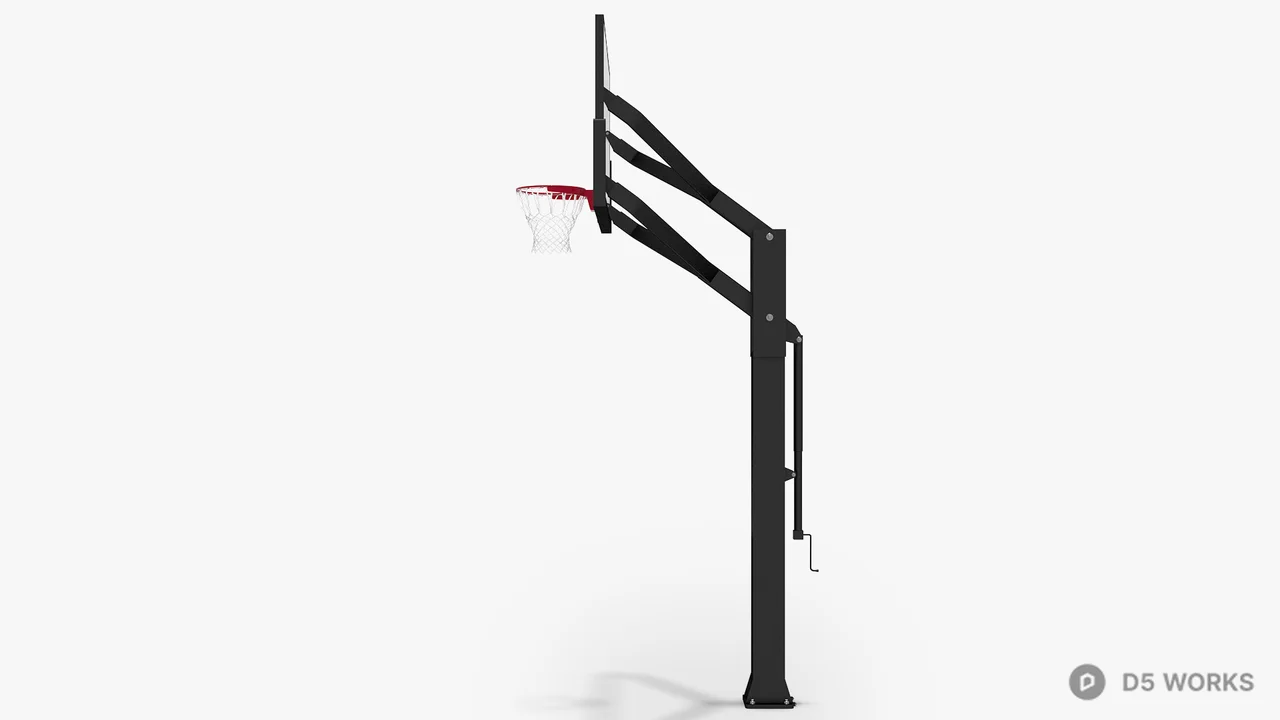 Adjustable Basketball Hoop 3d model thumbnail 5