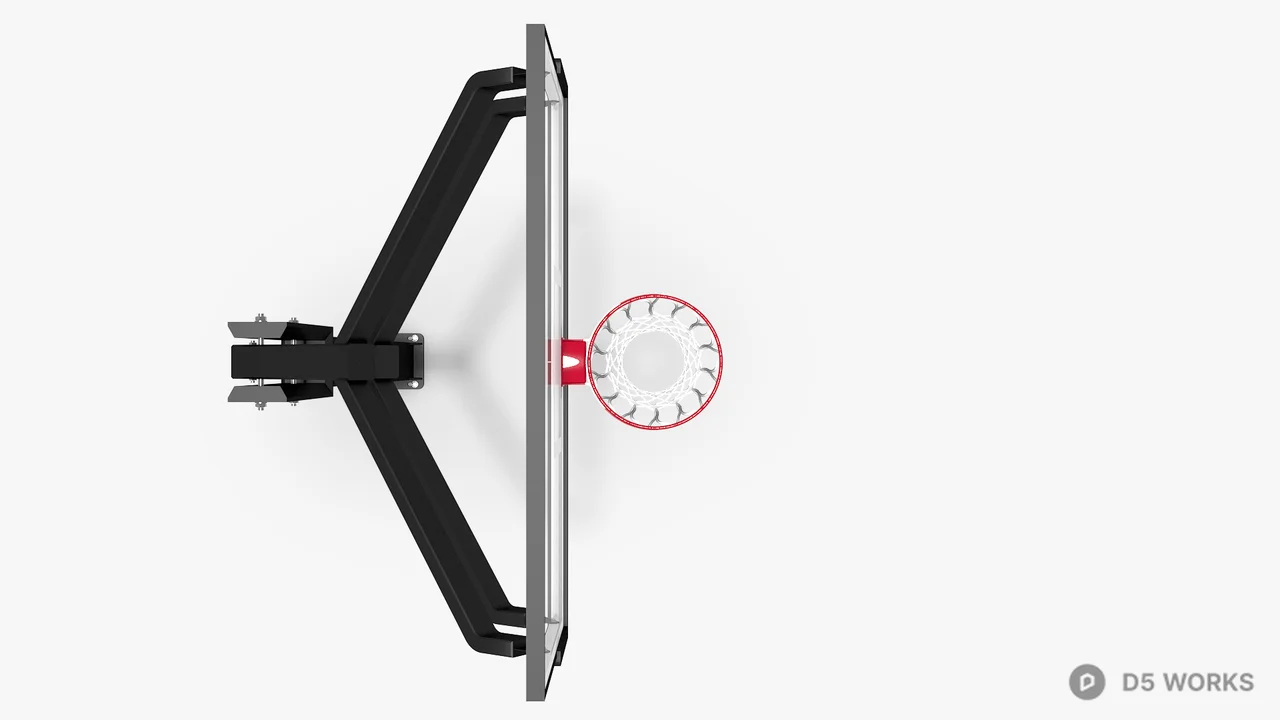 Adjustable Basketball Hoop 3d model thumbnail 8