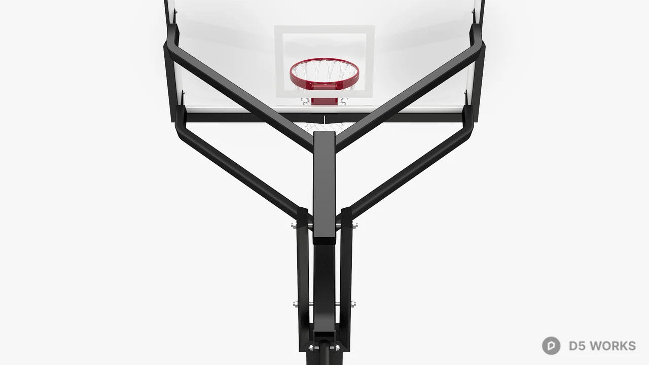 Adjustable Basketball Hoop 3d model thumbnail 9
