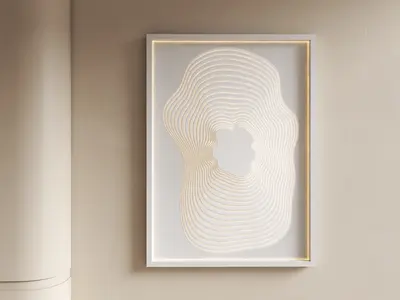 Abstract Line Art Frame 3d model