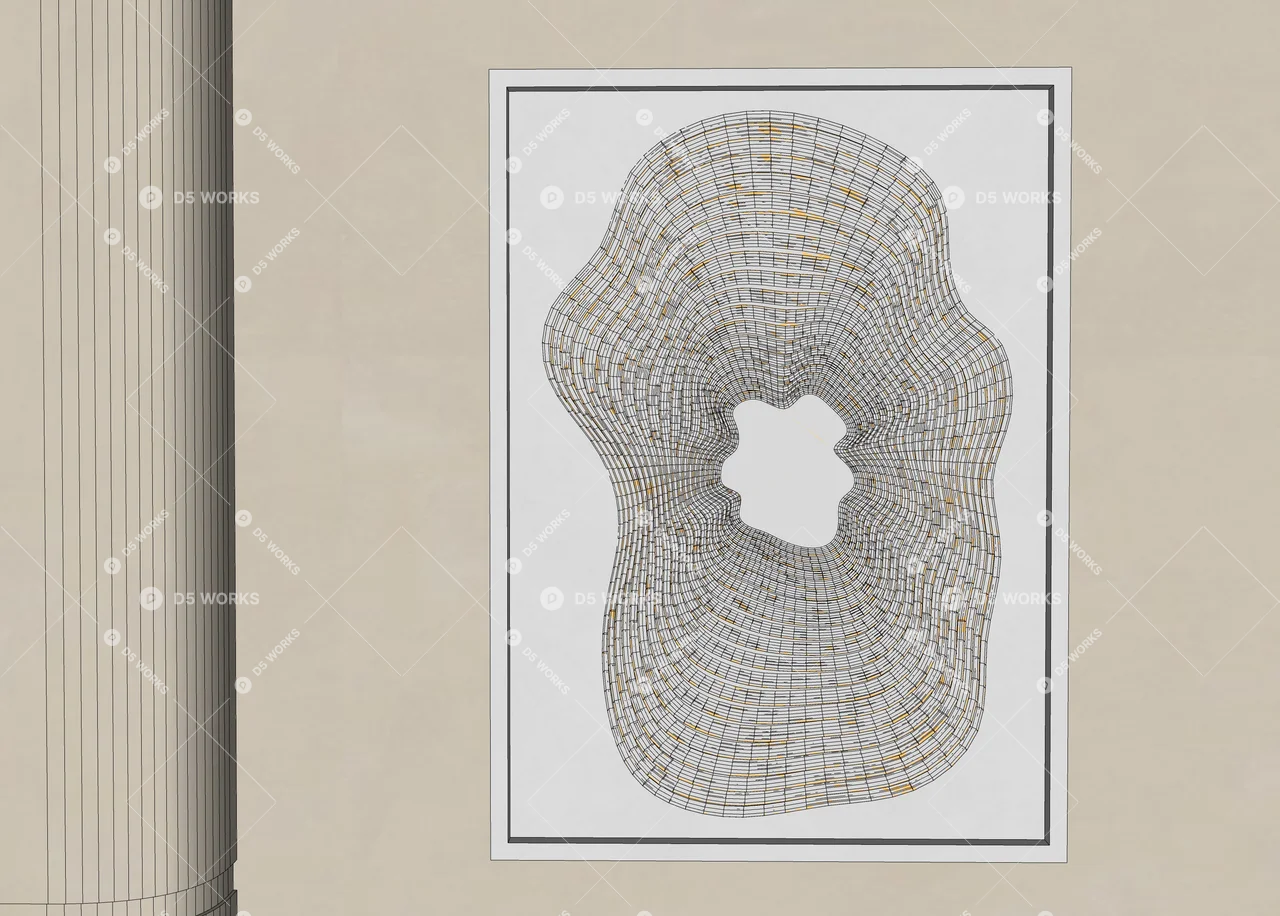 Modern Wall Hangings 3d model thumbnail 3