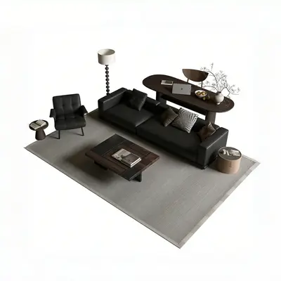 Sofa & Side Table Set