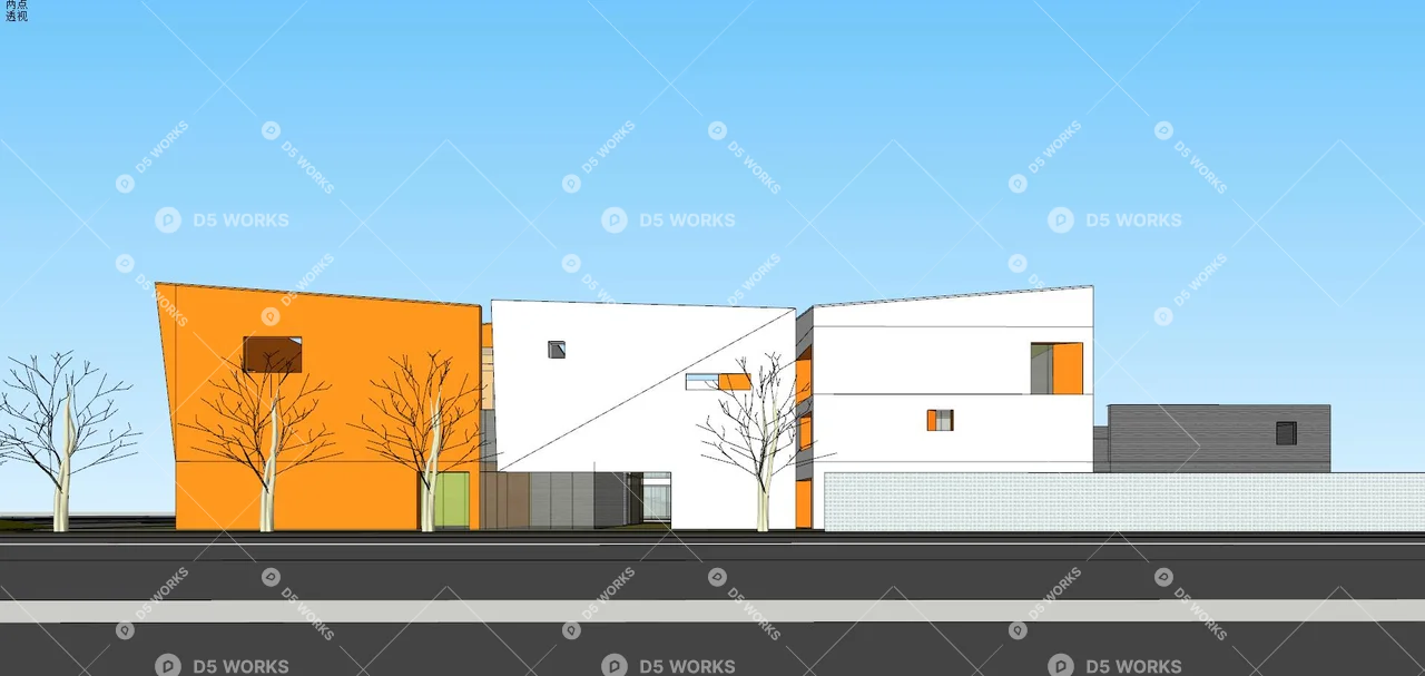 Kindergarten Building 3d model thumbnail 6