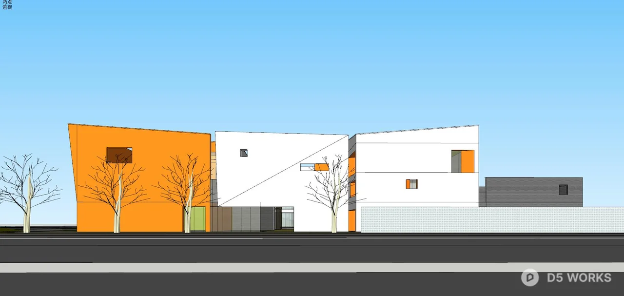 Modern Kindergarten Building 3d model thumbnail 6