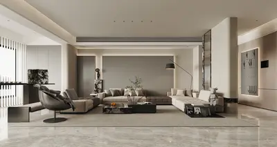 Modern Living & Dining Room