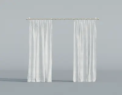 Minimalist Sheer Curtain 3d model