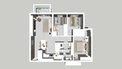 Modern Indoor Aerial View