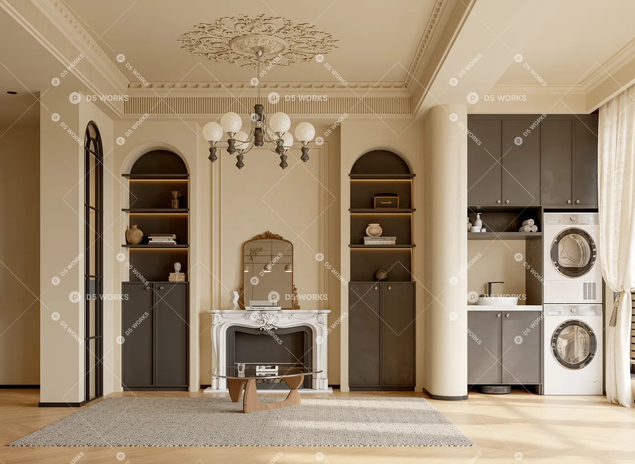 Open Kitchen 3d model thumbnail 2