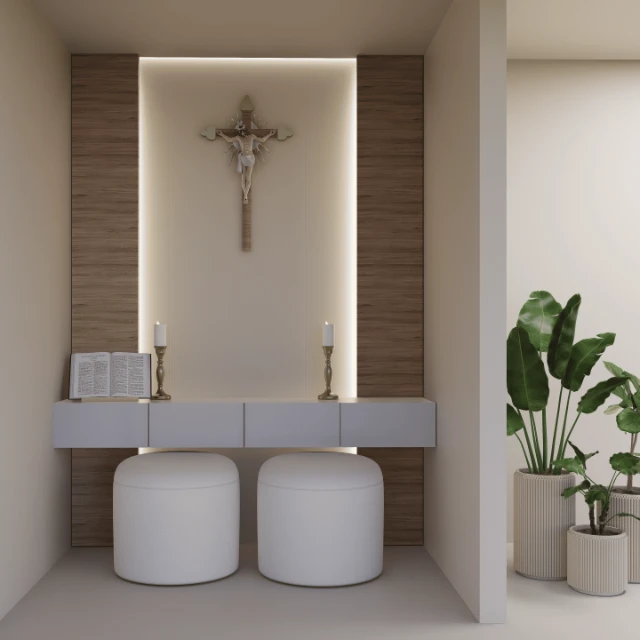 Modern Minimalist Home Prayer Altar Niche 3d model