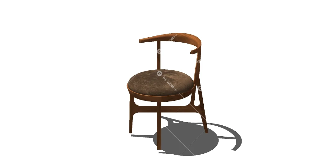 Mid-Century Modern Lounge Chair 3d model thumbnail 4