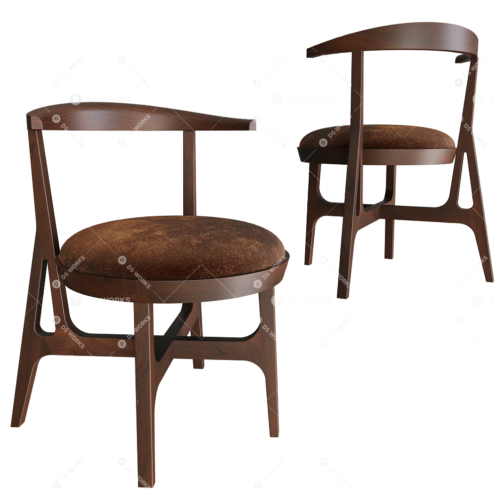 Mid-Century Modern Lounge Chair 3d model thumbnail 2