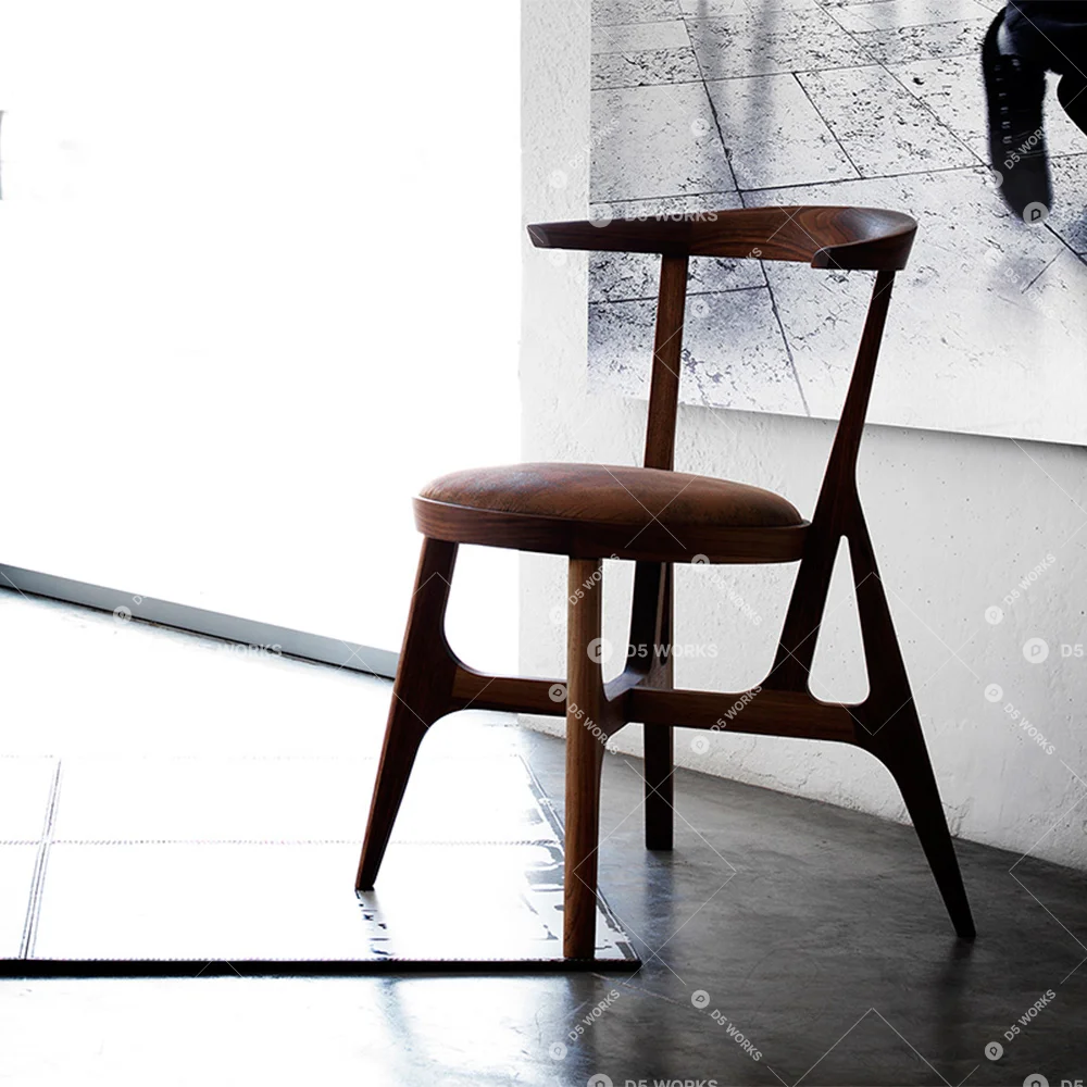 Mid-Century Modern Lounge Chair 3d model thumbnail 3