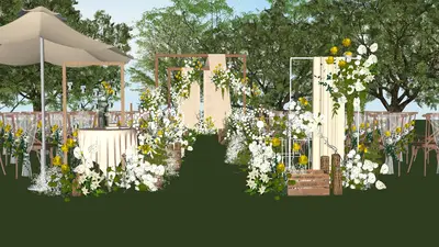 Wedding Photography Studio Outdoor Setup 3d model