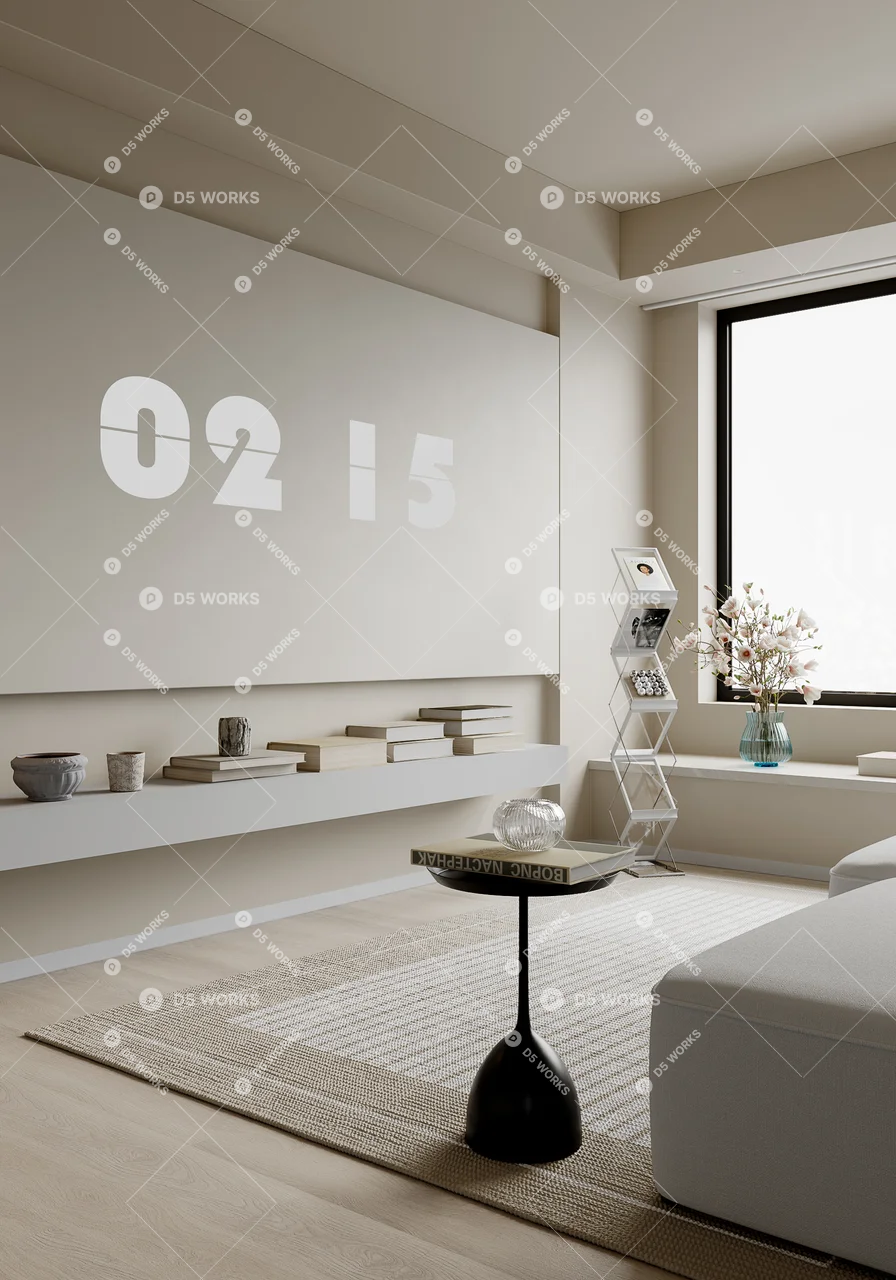 Home Living Room 3d model thumbnail 7
