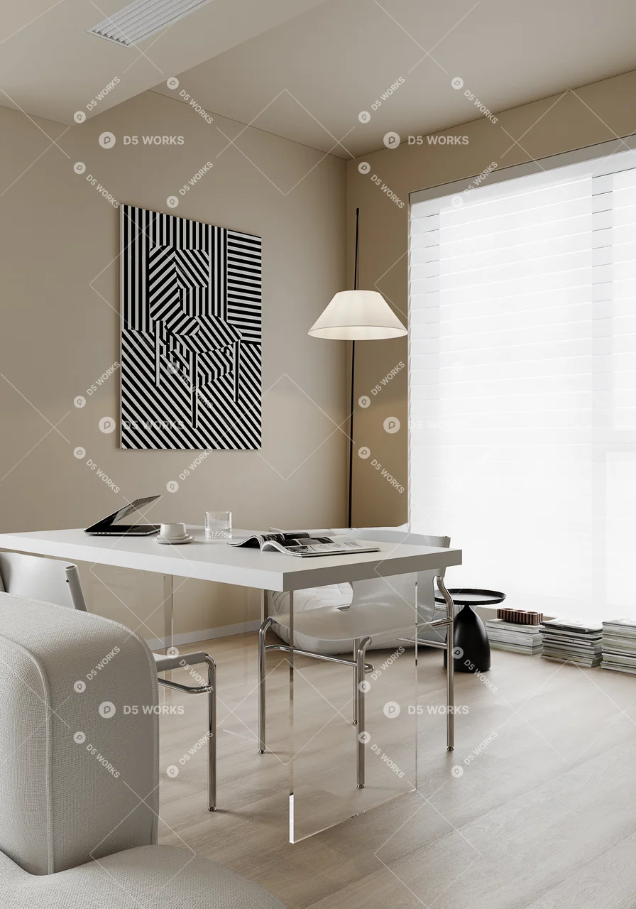 Home Living Room 3d model thumbnail 6