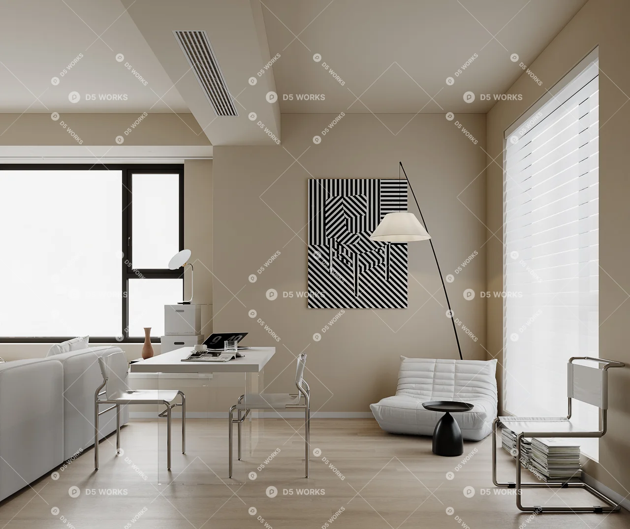 Home Living Room 3d model thumbnail 3