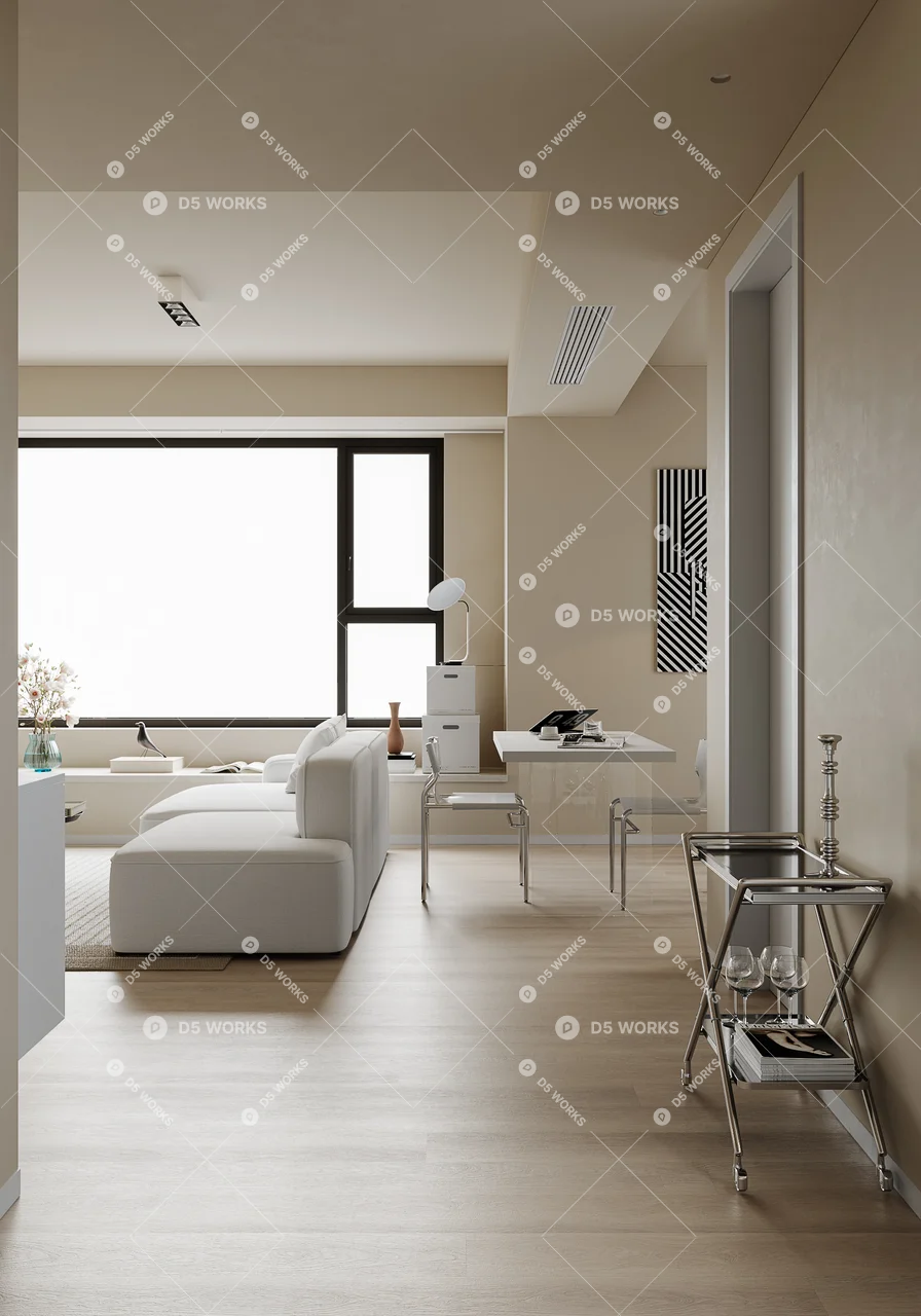 Home Living Room 3d model thumbnail 9