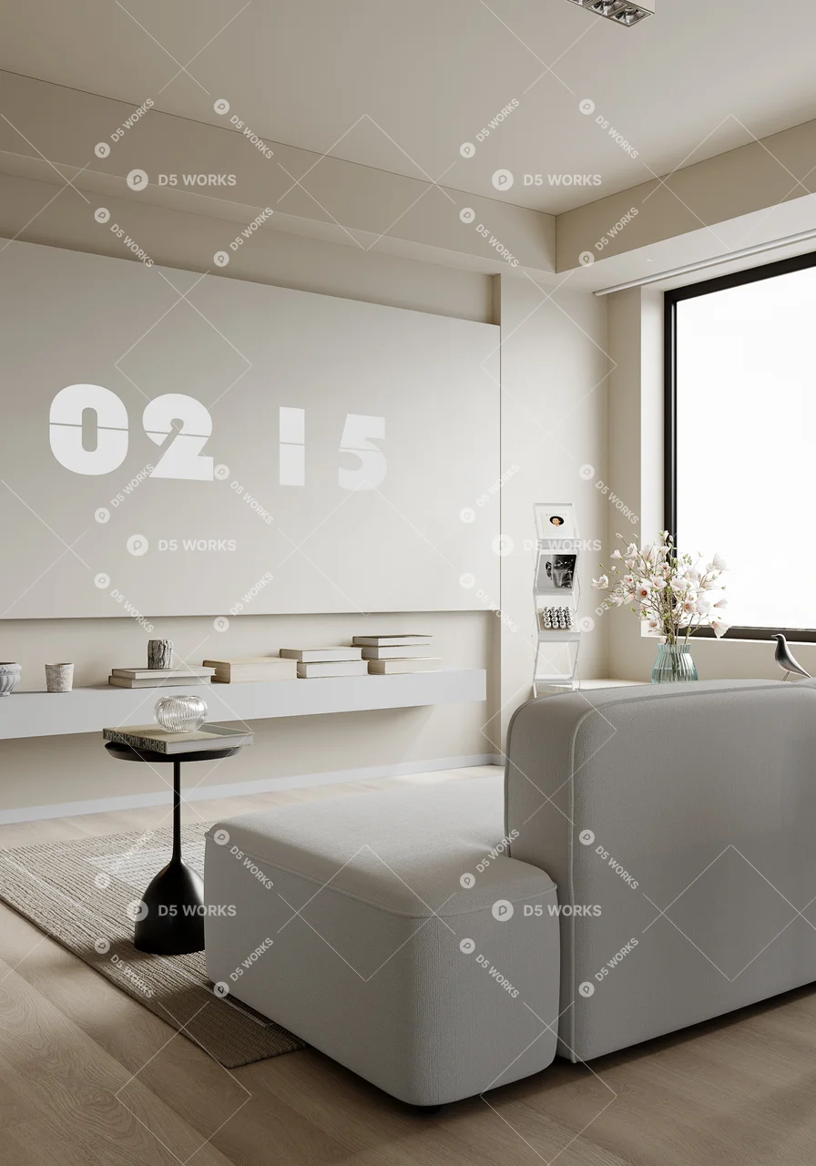 Home Living Room 3d model thumbnail 2