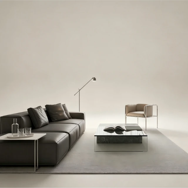Modern Minimalist Living Room Furniture Set 3d model