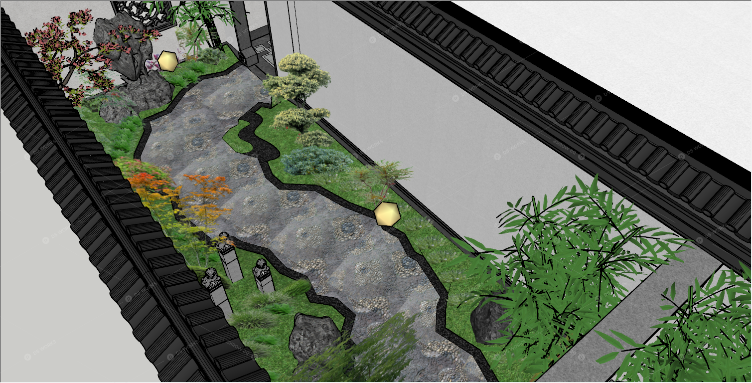 Courtyard Landscape 3D Models 2