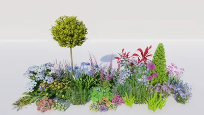 Flower & Grass Combination