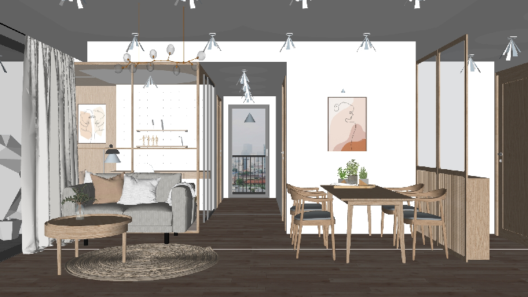 Modern Living & Dining Room