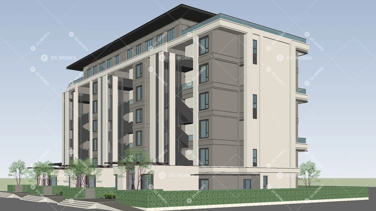 Multi-Family Residence 3d model thumbnail 2