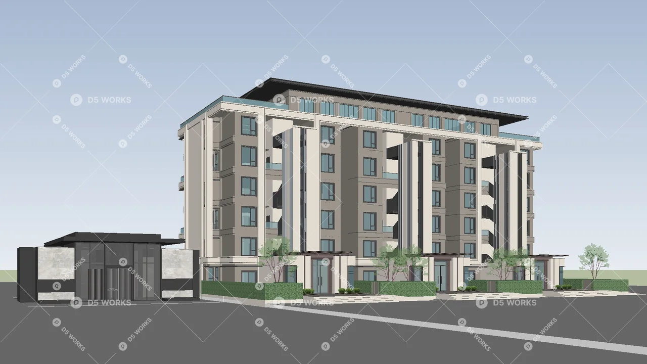 Multi-Family Residence 3d model thumbnail 4