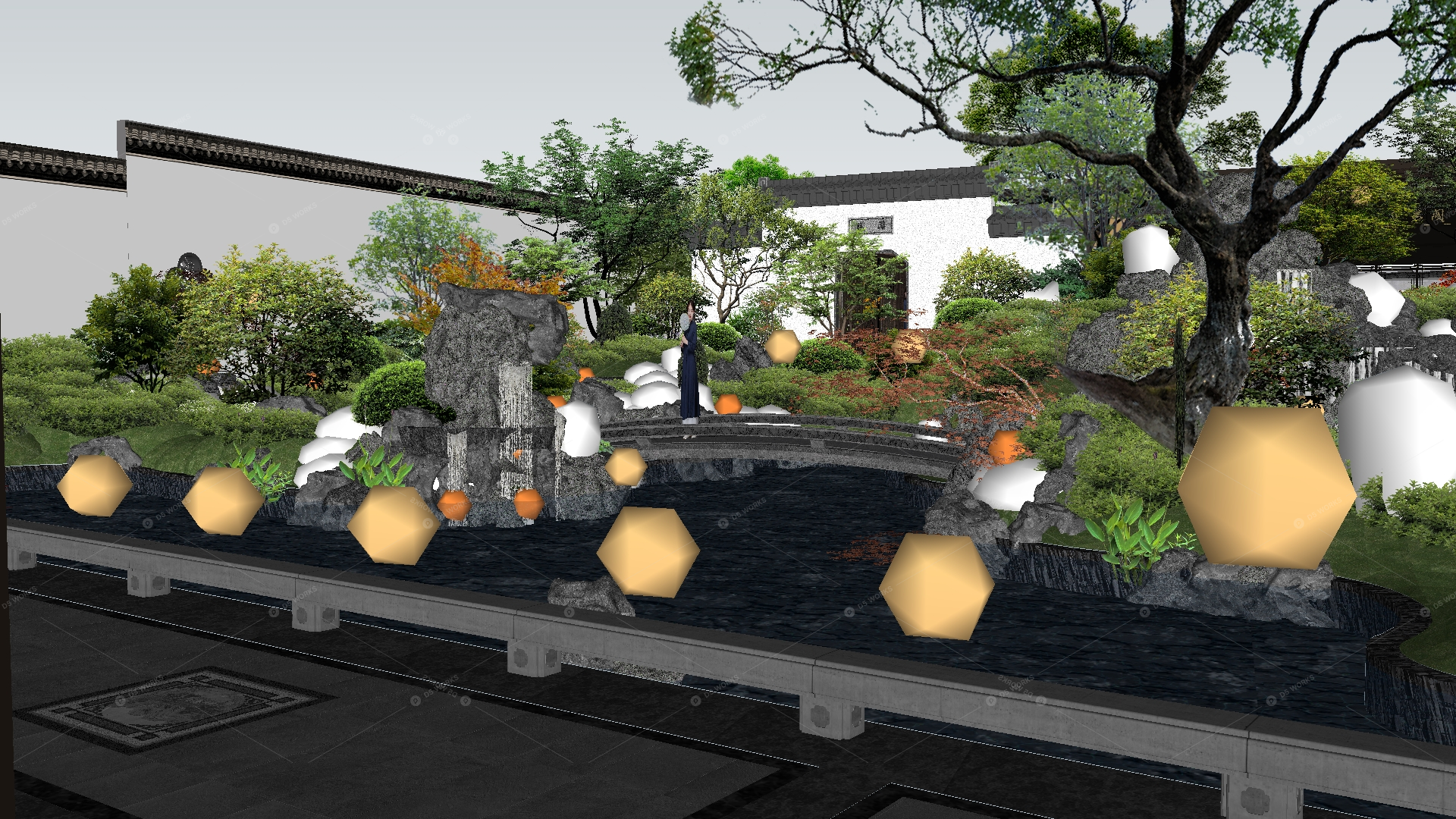 Courtyard Landscape 3D Models 8