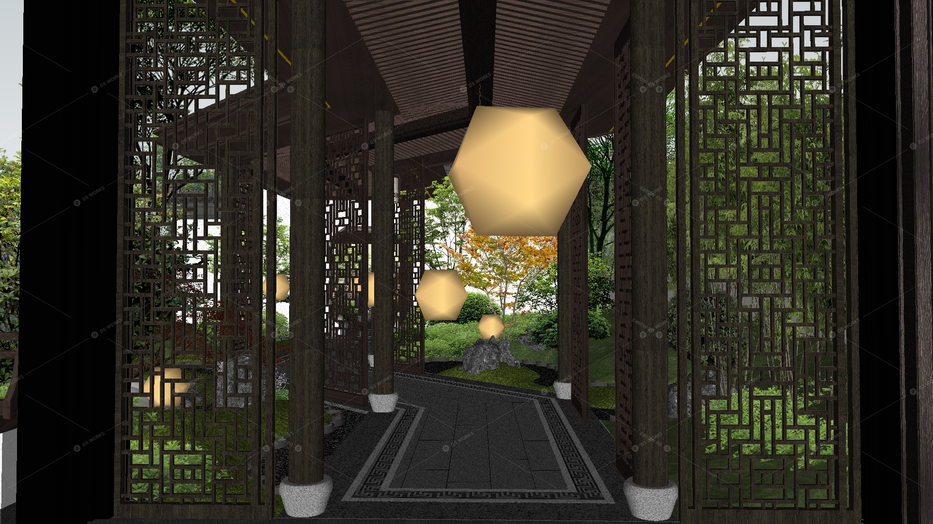 Courtyard Landscape 3D Models 13