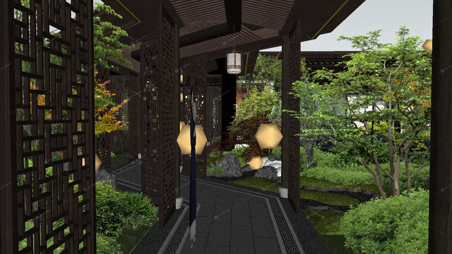 Courtyard Landscape 3D Models 12