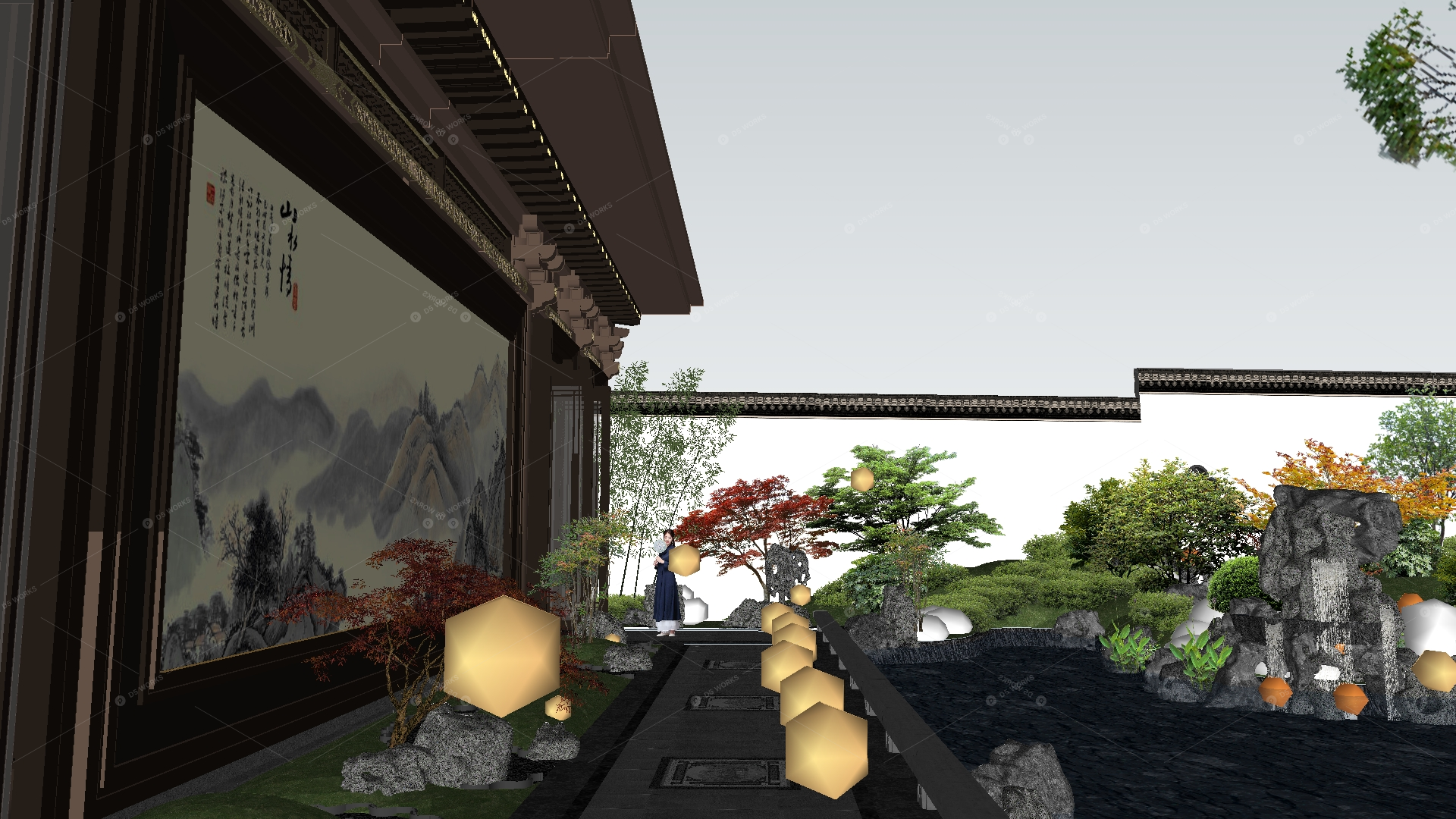 Courtyard Landscape 3D Models 10