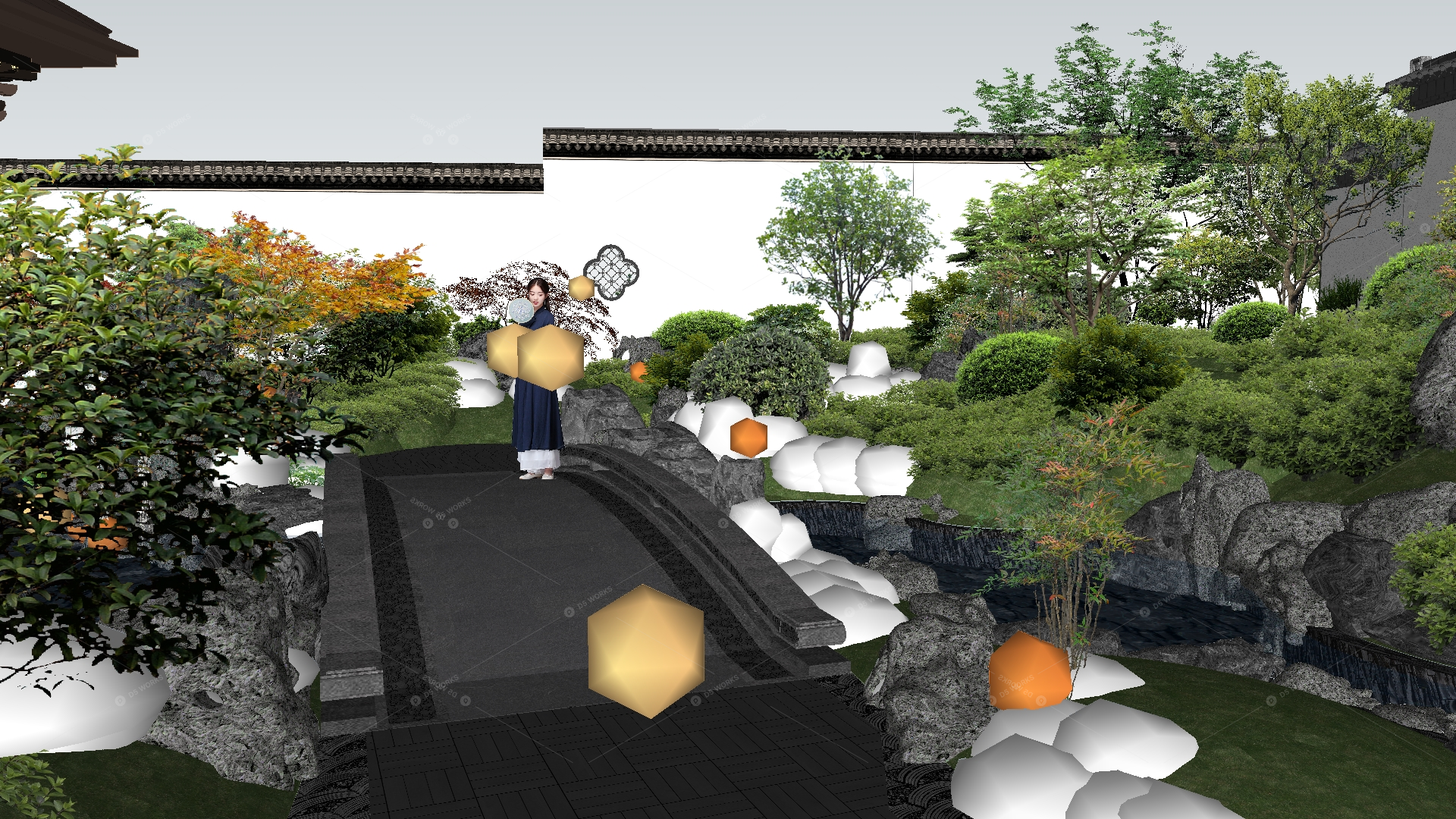 Courtyard Landscape 3D Models 3