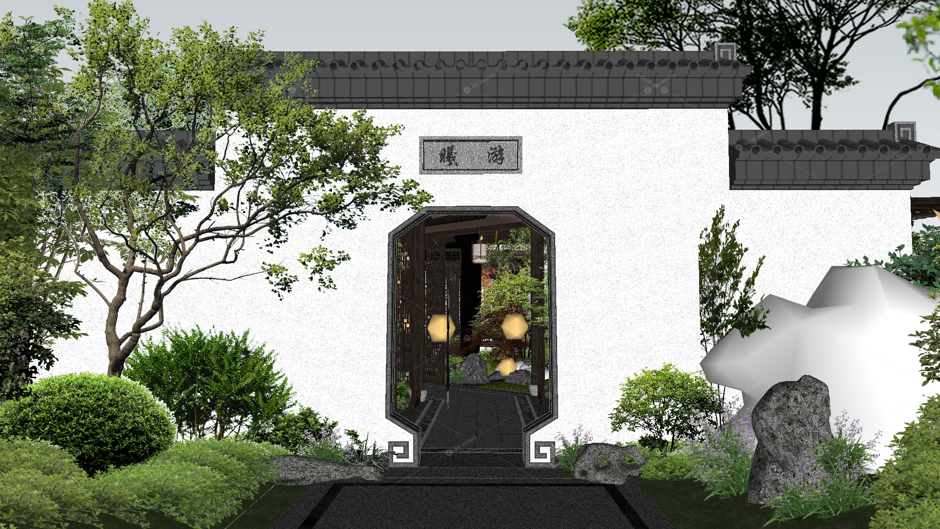Courtyard Landscape 3D Models 5